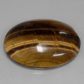 73.05 ct Brown Tiger's Eye Gemstone, Tiger's Eye Gem in Oval Cabochon Shape for Sale.