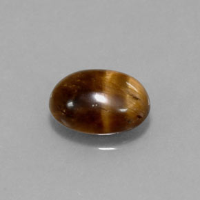 1.60 ct Brown Tiger's Eye Gemstone, Tiger's Eye Gem in Oval Cabochon Shape for Sale.