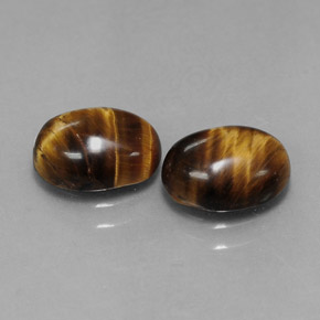 3.12 ct Brown Tiger's Eye Stone, Natural Tiger's Eye in Oval Cabochon Shape for Sale