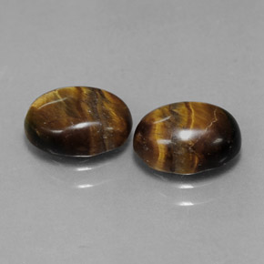 3.13 ct Brown Tiger's Eye Stone, Natural Tiger's Eye in Oval Cabochon Shape for Sale