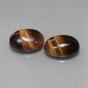 3.39 ct Brown Tiger's Eye Stone, Natural Tiger's Eye in Oval Cabochon Shape for Sale