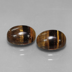 4.01 ct Brown Tiger's Eye Stone, Natural Tiger's Eye in Oval Cabochon Shape for Sale