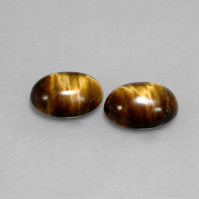 2.76 ct Brown Tiger's Eye Stone, Natural Tiger's Eye in Oval Cabochon Shape for Sale
