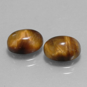 4.04 ct Brown Tiger's Eye Stone, Natural Tiger's Eye in Oval Cabochon Shape for Sale