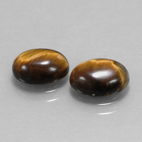 3.03 ct Brown Tiger's Eye Stone, Natural Tiger's Eye in Oval Cabochon Shape for Sale