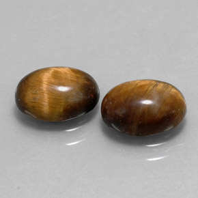 2.95 ct Brown Tiger's Eye Stone, Natural Tiger's Eye in Oval Cabochon Shape for Sale