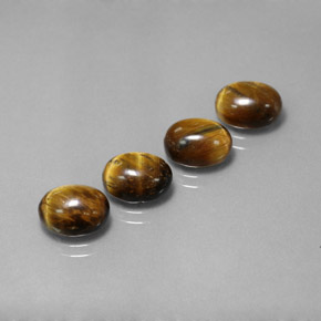 Tiger's Eye Gemstone in 9 x 7 mm (calibrated) Size for Sale, Tiger's Eye Stone in Gold Brown Color