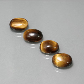 6.46 ct Brown Tiger's Eye Stone, Natural Tiger's Eye in Oval Cabochon Shape for Sale