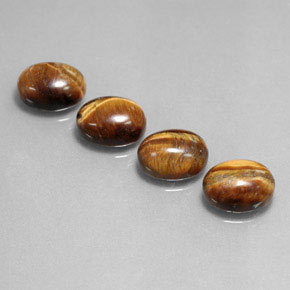 8.24 ct Brown Tiger's Eye Stone, Natural Tiger's Eye in Oval Cabochon Shape for Sale
