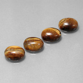 Tiger's Eye Gemstone in 9 x 7 mm (calibrated) Size for Sale, Tiger's Eye Stone in Gold Brown Color