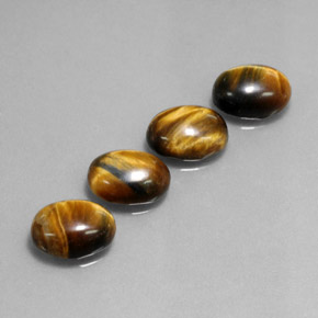 6.27 ct Brown Tiger's Eye Gemstone, Tiger's Eye Gem in Oval Cabochon Shape for Sale.