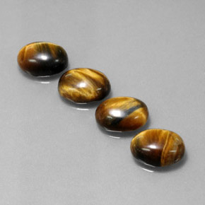 6.27 ct Brown Tiger's Eye Stone, Natural Tiger's Eye in Oval Cabochon Shape for Sale