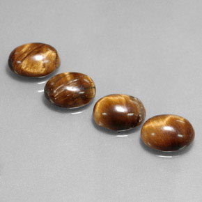 6.40 ct Brown Tiger's Eye Stone, Natural Tiger's Eye in Oval Cabochon Shape for Sale