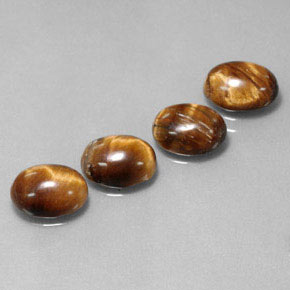 Tiger's Eye Gemstone in 9 x 7 mm (calibrated) Size for Sale, Tiger's Eye Stone in Gold Brown Color