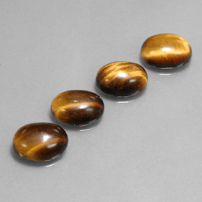 6.48 ct Brown Tiger's Eye Gemstone, Tiger's Eye Gem in Oval Cabochon Shape for Sale.