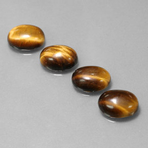 6.48 ct Brown Tiger's Eye Stone, Natural Tiger's Eye in Oval Cabochon Shape for Sale