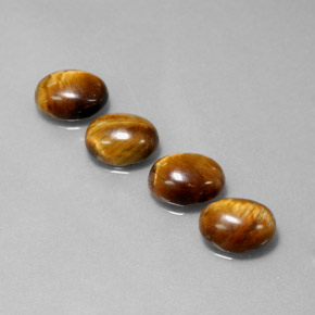 6.36 ct Brown Tiger's Eye Stone, Natural Tiger's Eye in Oval Cabochon Shape for Sale