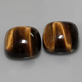 27.89 ct Brown Tiger's Eye Stone, Natural Tiger's Eye in Cushion Cabochon Shape for Sale