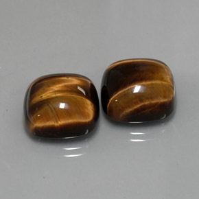 27.52 ct Brown Tiger's Eye Stone, Natural Tiger's Eye in Cushion Cabochon Shape for Sale