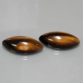 26.63 ct Brown Tiger's Eye Stone, Natural Tiger's Eye in Marquise Cabochon Shape for Sale