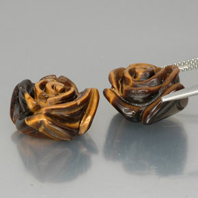 Tiger's Eye Gemstone in 16 x 15.9 mm Size for Sale, Tiger's Eye Stone in Gold Brown Color