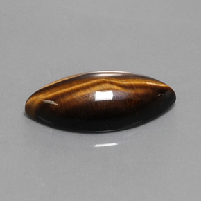 13.03 ct Brown Tiger's Eye Stone, Natural Tiger's Eye in Marquise Cabochon Shape for Sale