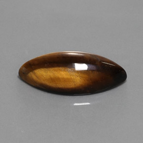 12.68 ct Brown Tiger's Eye Stone, Natural Tiger's Eye in Marquise Cabochon Shape for Sale