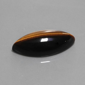 13.51 ct Brown Tiger's Eye Stone, Natural Tiger's Eye in Marquise Cabochon Shape for Sale