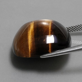 Tiger's Eye Gemstone in 20 x 20 mm Size for Sale, Tiger's Eye Stone in Gold Brown Color