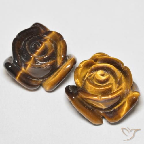 Tiger's Eye Gemstones in 16 x 16 mm (calibrated) Size for Sale, Tiger's Eye Stones in Golden Brown Color