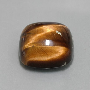 13.70 ct Brown Tiger's Eye Stone, Natural Tiger's Eye in Cushion Cabochon Shape for Sale