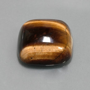 13.67 ct Brown Tiger's Eye Stone, Natural Tiger's Eye in Cushion Cabochon Shape for Sale
