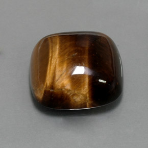 13.05 ct Brown Tiger's Eye Stone, Natural Tiger's Eye in Cushion Cabochon Shape for Sale