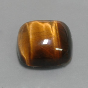 13.02 ct Brown Tiger's Eye Stone, Natural Tiger's Eye in Cushion Cabochon Shape for Sale