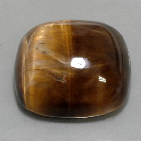 27.19 ct Brown Tiger's Eye Stone, Natural Tiger's Eye in Cushion Cabochon Shape for Sale