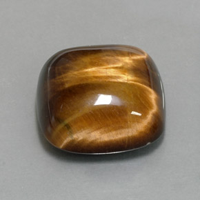 13.38 ct Brown Tiger's Eye Stone, Natural Tiger's Eye in Cushion Cabochon Shape for Sale