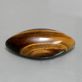 12.99 ct Brown Tiger's Eye Stone, Natural Tiger's Eye in Marquise Cabochon Shape for Sale