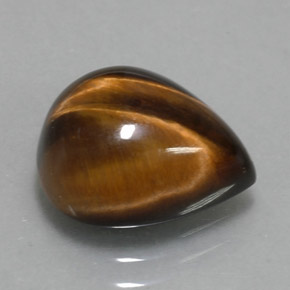 4.27 ct Brown Tiger's Eye Stone, Natural Tiger's Eye in Pear Cabochon Shape for Sale