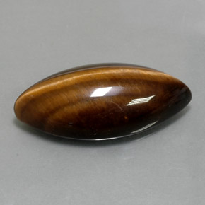12.55 ct Brown Tiger's Eye Stone, Natural Tiger's Eye in Marquise Cabochon Shape for Sale