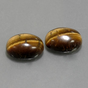 3.17 ct Brown Tiger's Eye Stone, Natural Tiger's Eye in Oval Cabochon Shape for Sale