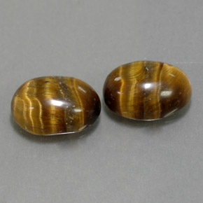 2.95 ct Brown Tiger's Eye Stone, Natural Tiger's Eye in Oval Cabochon Shape for Sale