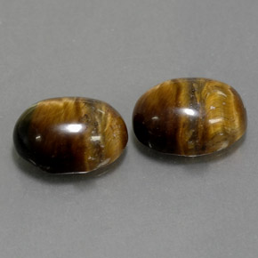 3.12 ct Brown Tiger's Eye Stone, Natural Tiger's Eye in Oval Cabochon Shape for Sale