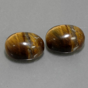 4.02 ct Brown Tiger's Eye Stone, Natural Tiger's Eye in Oval Cabochon Shape for Sale