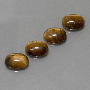 6.27 ct Brown Tiger's Eye Stone, Natural Tiger's Eye in Oval Cabochon Shape for Sale