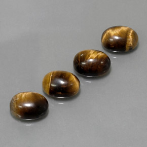 8.21 ct Brown Tiger's Eye Stone, Natural Tiger's Eye in Oval Cabochon Shape for Sale