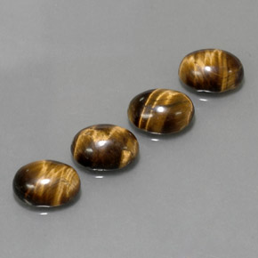 6.57 ct Brown Tiger's Eye Stone, Natural Tiger's Eye in Oval Cabochon Shape for Sale