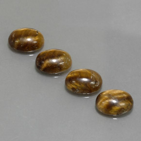 5.82 ct Brown Tiger's Eye Gemstone, Tiger's Eye Gem in Oval Cabochon Shape for Sale.