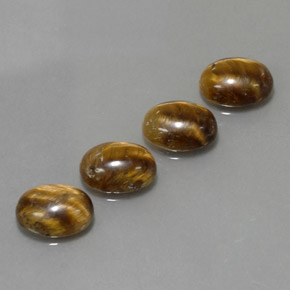 5.82 ct Brown Tiger's Eye Stone, Natural Tiger's Eye in Oval Cabochon Shape for Sale
