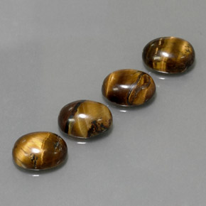 6.64 ct Brown Tiger's Eye Stone, Natural Tiger's Eye in Oval Cabochon Shape for Sale