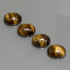 Tiger's Eye Gemstone in 8.6 x 6.9 mm Size for Sale, Tiger's Eye Stone in Gold Brown Color